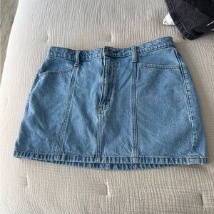 High Rise Denim Skirt